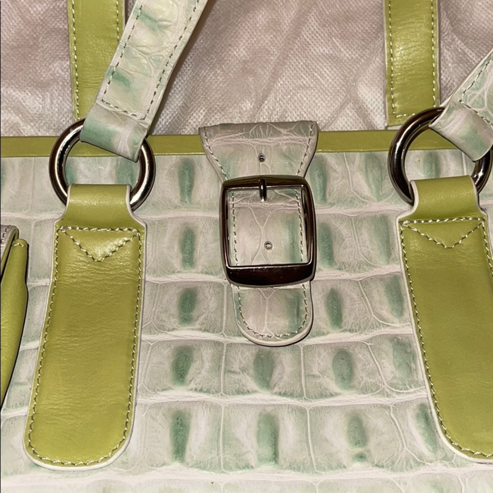 Sondra Roberts Faux Croc 🐊 Shoulder Bag Purse 💚 - Picture 5 of 14